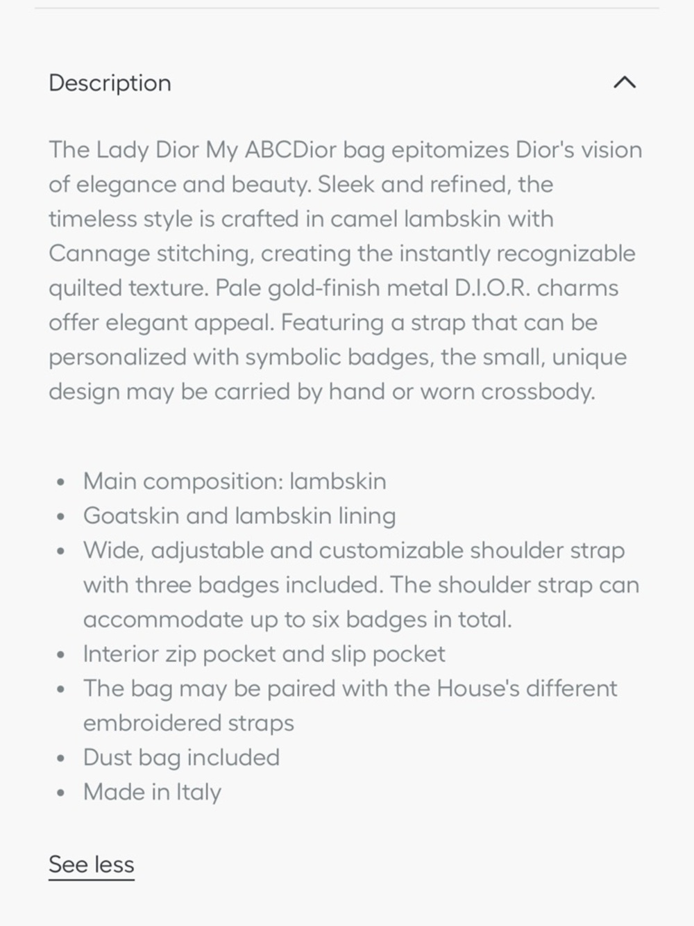 Dior Small Lady Dior MyABC Satchel in Tan Leather with Gold Hardware - Picture 14 of 14